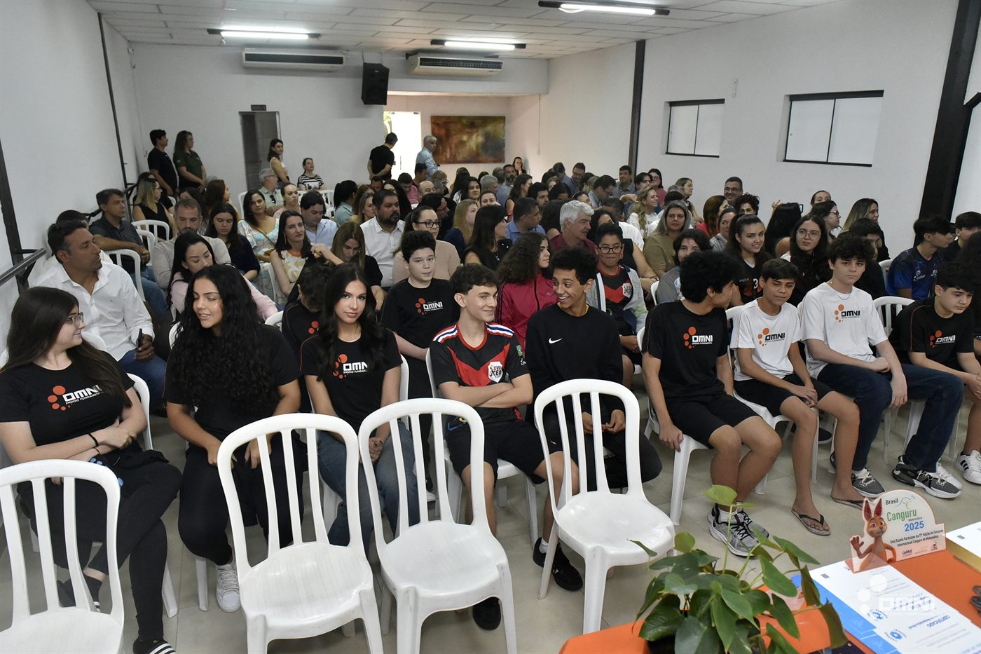 Cerimônia de premiação da Olimpíada Canguru de Matemática no OMNI em 2025